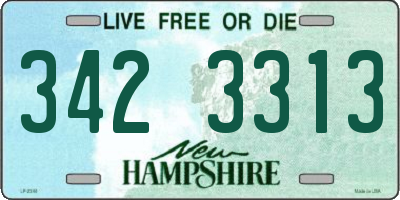 NH license plate 3423313