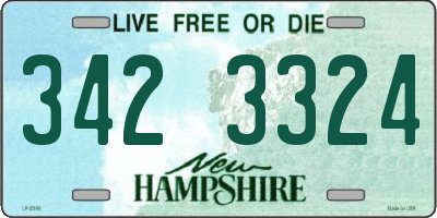 NH license plate 3423324