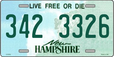 NH license plate 3423326