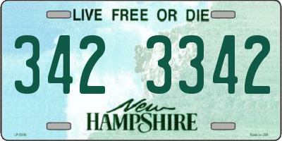 NH license plate 3423342
