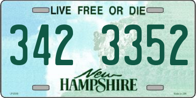 NH license plate 3423352