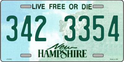 NH license plate 3423354
