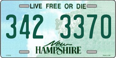 NH license plate 3423370