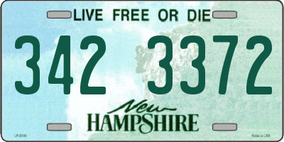NH license plate 3423372