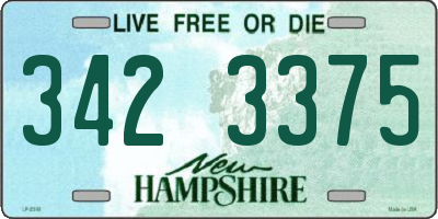 NH license plate 3423375