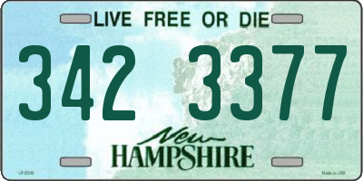 NH license plate 3423377