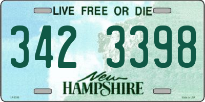 NH license plate 3423398
