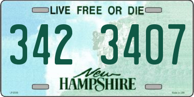 NH license plate 3423407