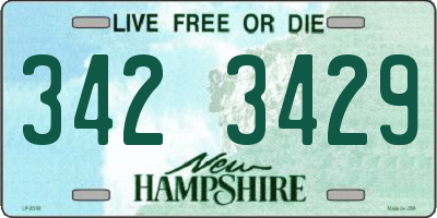 NH license plate 3423429
