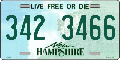 NH license plate 3423466