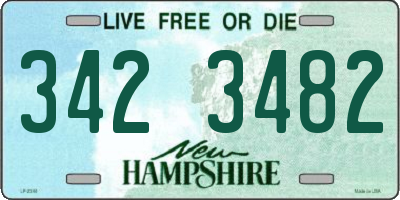 NH license plate 3423482
