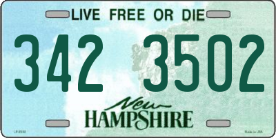NH license plate 3423502