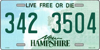 NH license plate 3423504