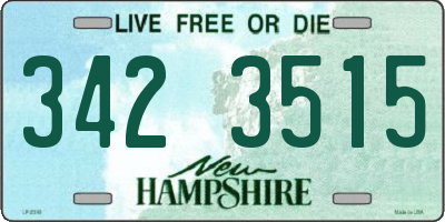 NH license plate 3423515