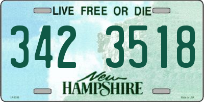 NH license plate 3423518