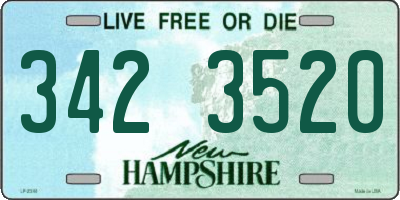 NH license plate 3423520