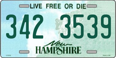 NH license plate 3423539