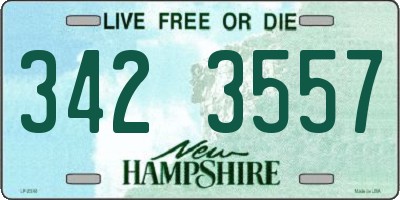 NH license plate 3423557