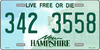NH license plate 3423558