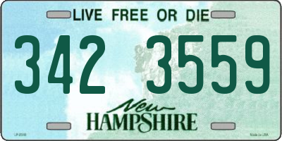 NH license plate 3423559