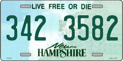 NH license plate 3423582