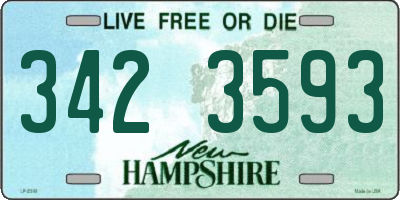 NH license plate 3423593