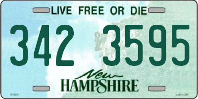 NH license plate 3423595