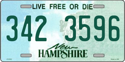NH license plate 3423596