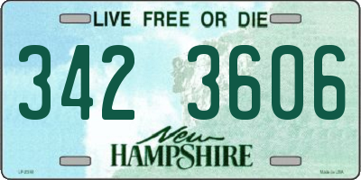 NH license plate 3423606
