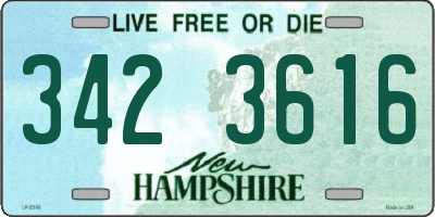 NH license plate 3423616
