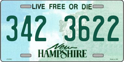 NH license plate 3423622