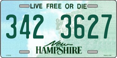 NH license plate 3423627