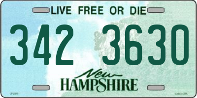 NH license plate 3423630