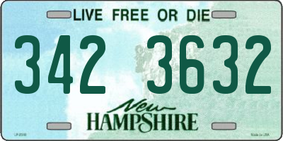 NH license plate 3423632