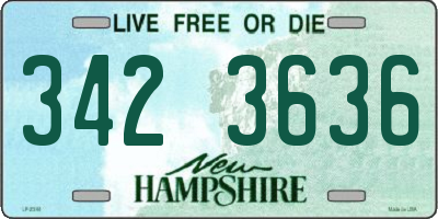 NH license plate 3423636