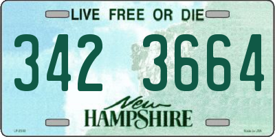 NH license plate 3423664