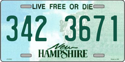 NH license plate 3423671