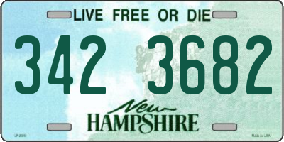 NH license plate 3423682