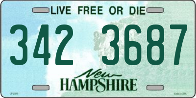 NH license plate 3423687