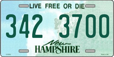 NH license plate 3423700