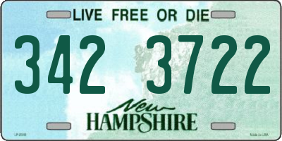 NH license plate 3423722