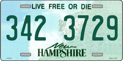 NH license plate 3423729
