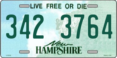 NH license plate 3423764