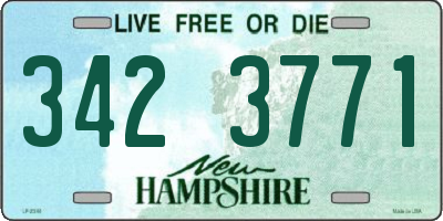 NH license plate 3423771