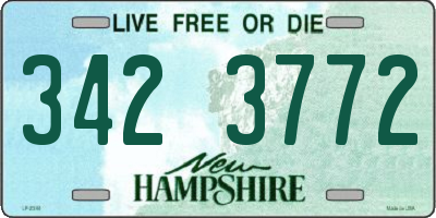 NH license plate 3423772