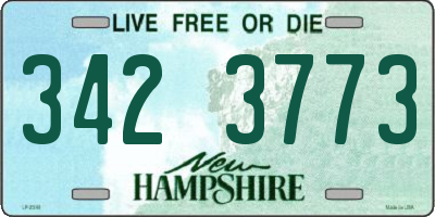 NH license plate 3423773