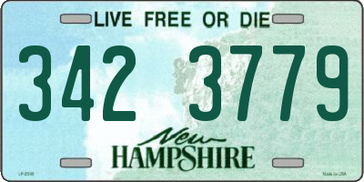 NH license plate 3423779