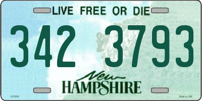 NH license plate 3423793