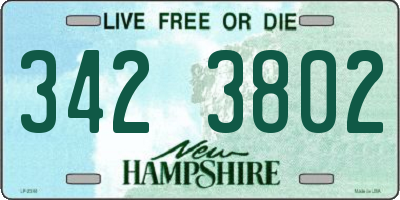 NH license plate 3423802