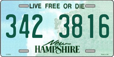 NH license plate 3423816